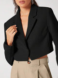 black Koton crop Blazer