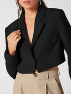 black Koton crop Blazer
