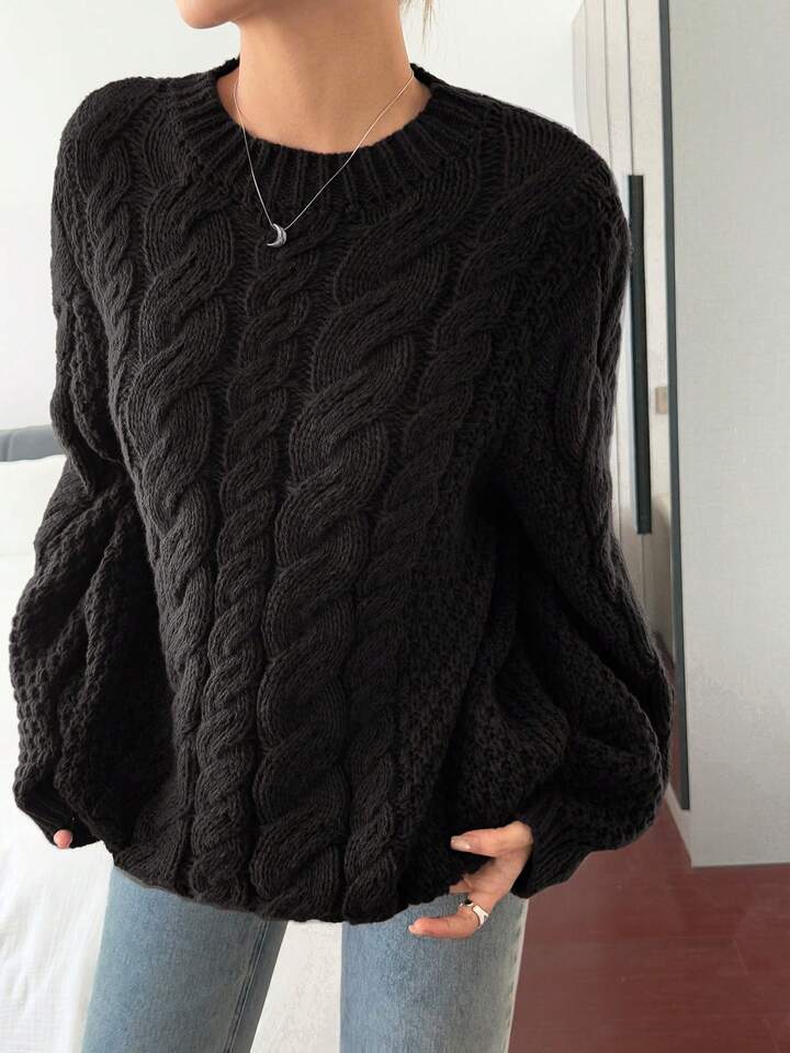 Cable Knit Long Sleeve Sweater