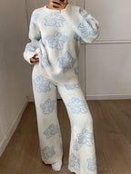Soft Plush Flower Pajama Set