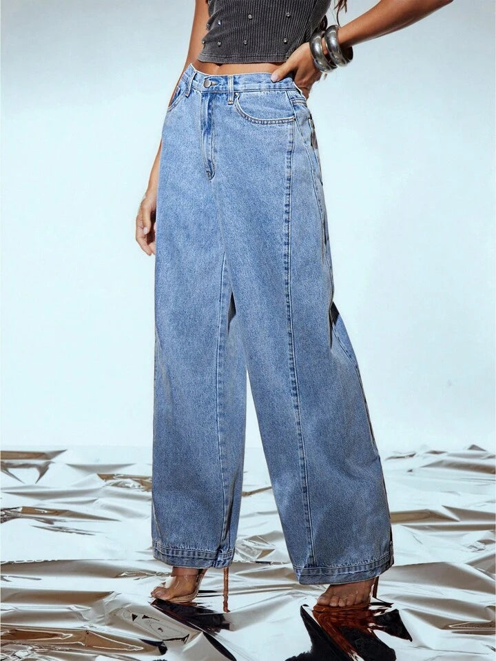 Scimitar Wide-Leg Jeans