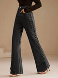 Black flare jeans