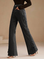 Black flare jeans
