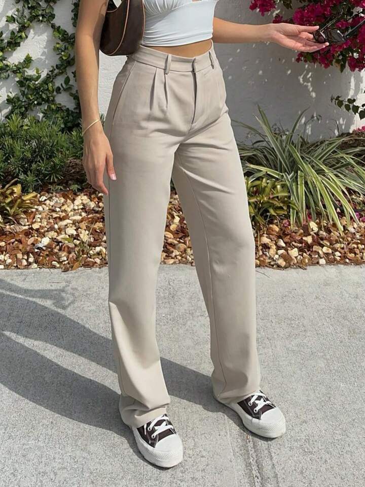 Plain Casual Pants