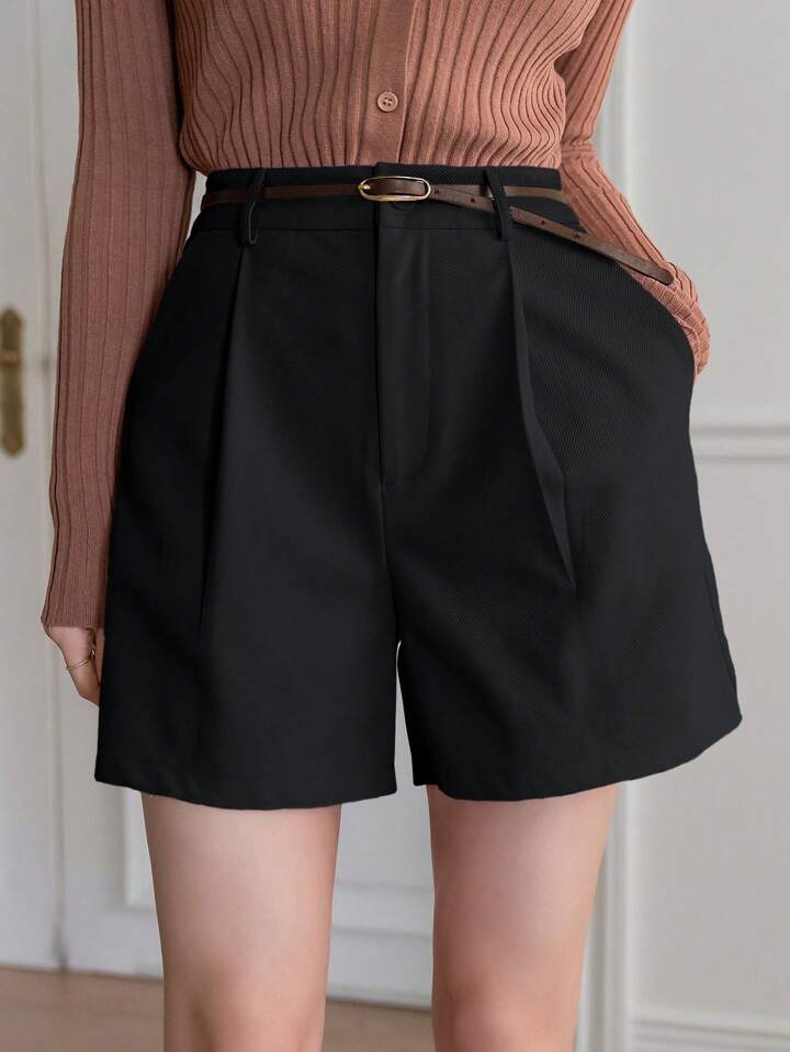 Cameron Round Belted Bermuda Shorts