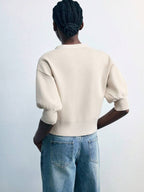 Women's Solid Knit Cropped Top