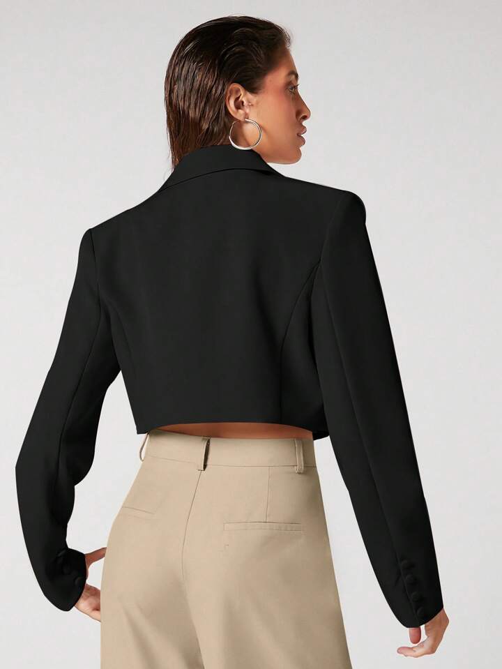 black Koton crop Blazer