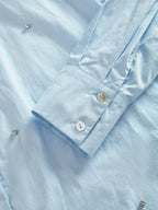 Blue Daisy 100% Cotton Embroidery Top