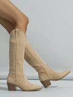 Suede Western Boots