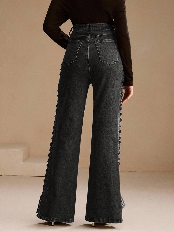 Black flare jeans