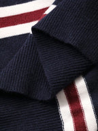 Carey Navy Striped Jersey Top