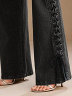 Black flare jeans