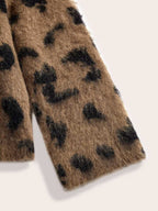 Wool-Blend Leopard Fuzzy Top