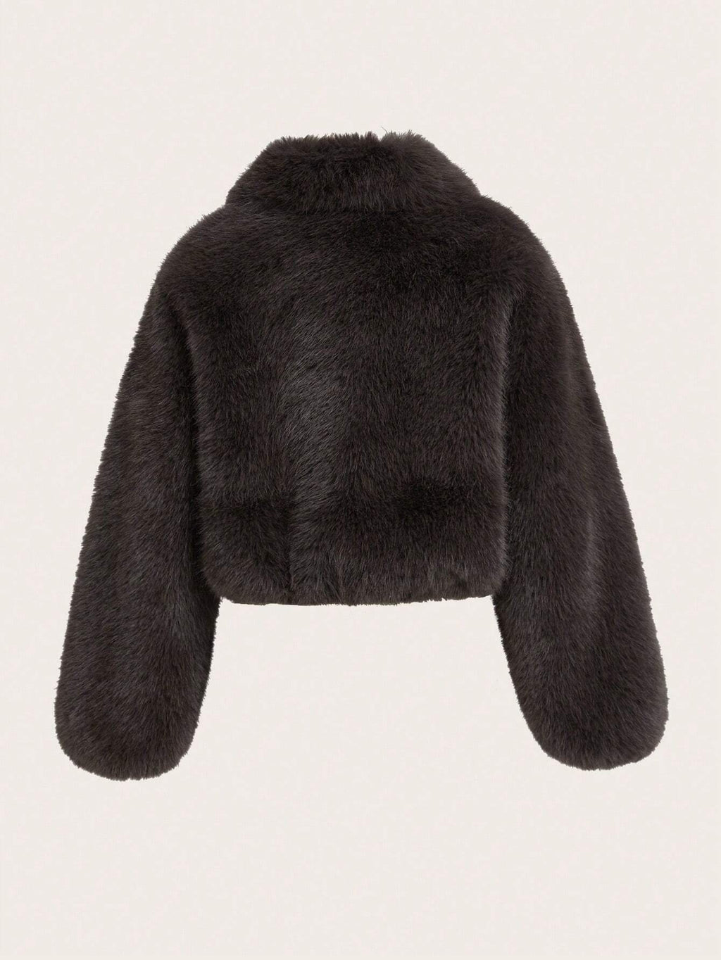 Faux-fur jacket with zip