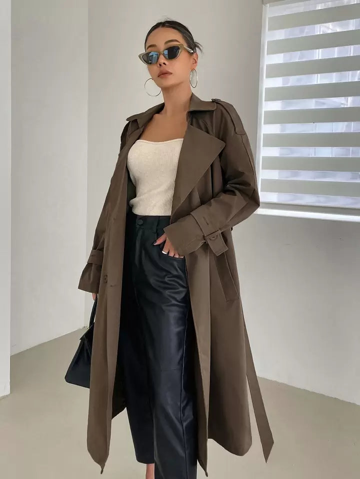 Belt Trench Long Coat