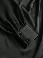 Urban Hollow-Out Satin Long Top