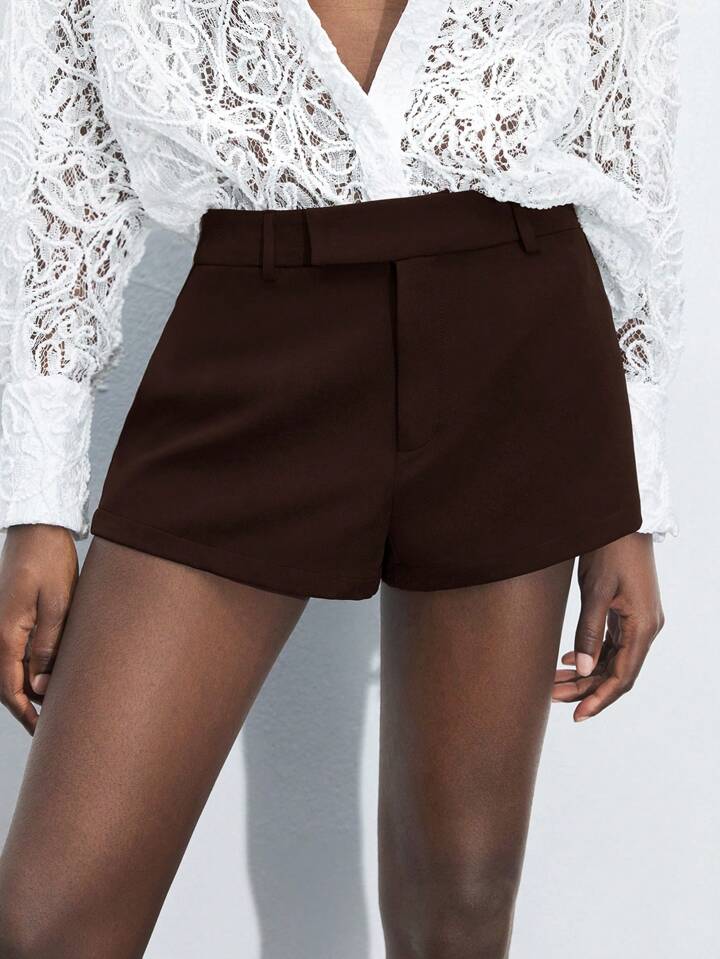 Wool Tailored Mini Short