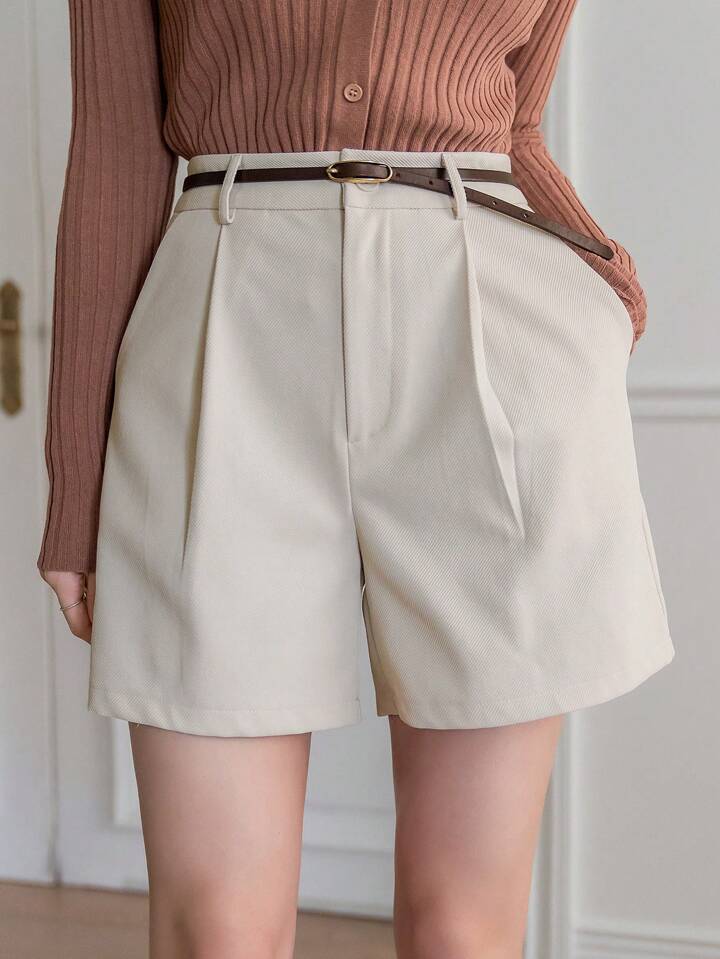 Cameron Round Belted Bermuda Shorts