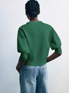 Women's Solid Knit Cropped Top