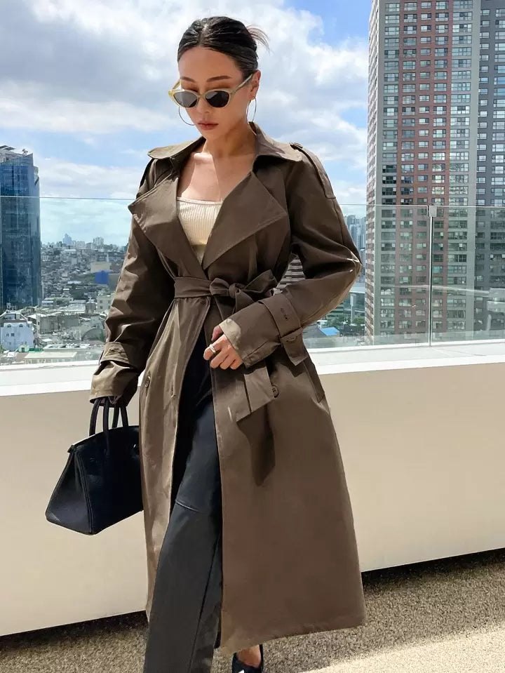 Belt Trench Long Coat