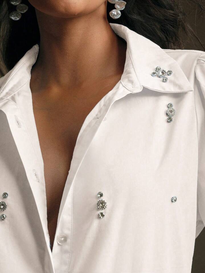 Blue Daisy 100% Cotton Embroidery Top