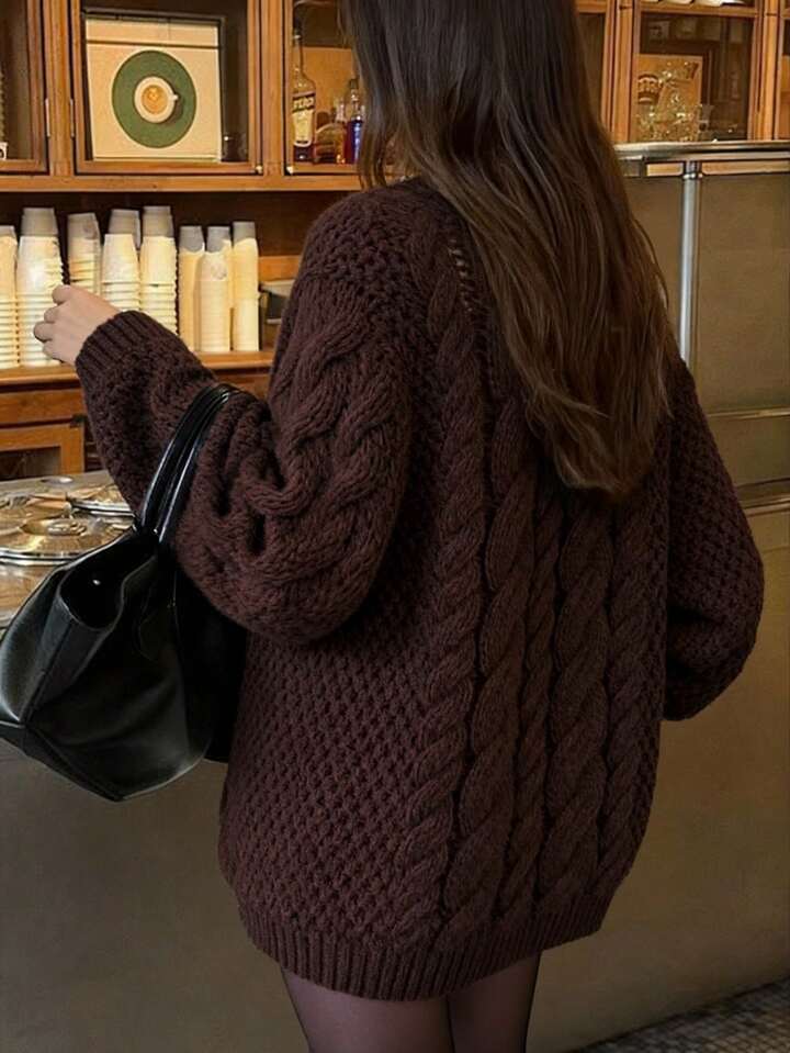 Cable Knit Long Sleeve Sweater