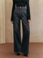 High-waisted, Dark Wash