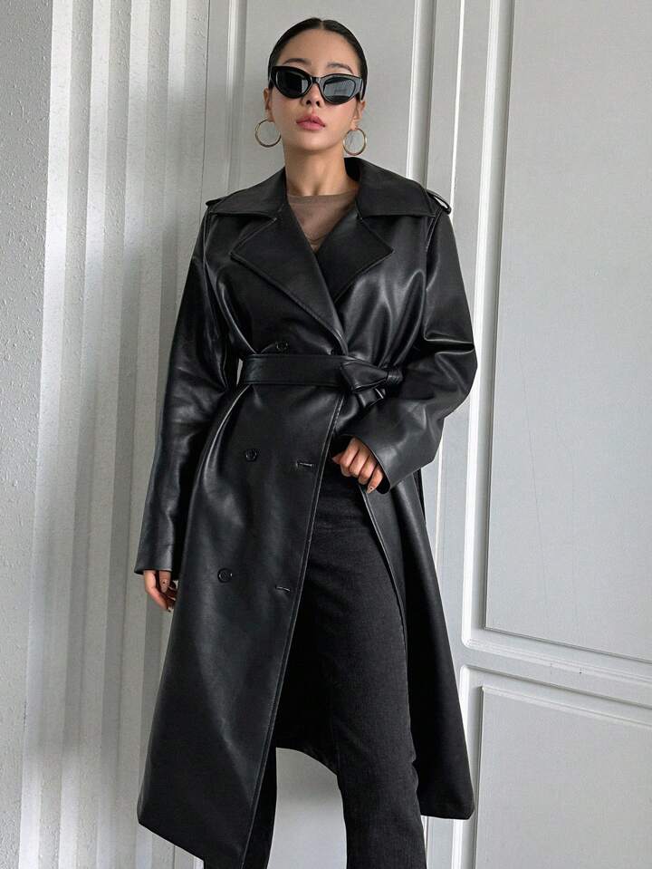 Leather Trench Coat