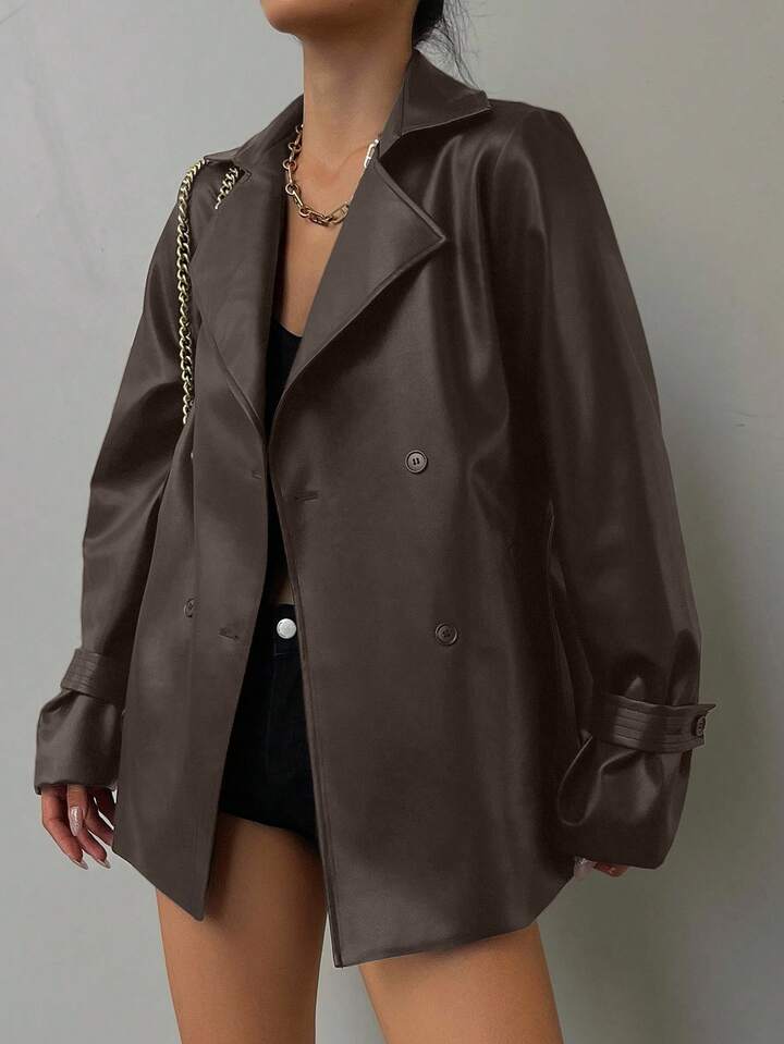 Casual Belted Blazer Jacket