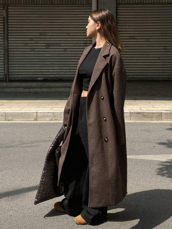 Oversize Melton Long Coat