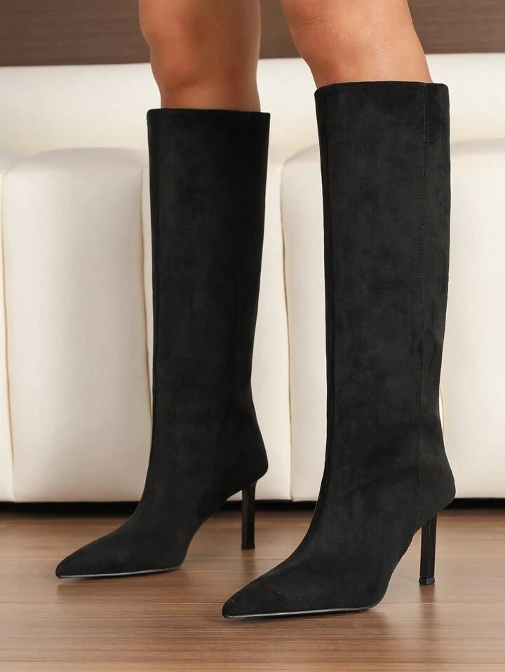 Long Velvet Boots