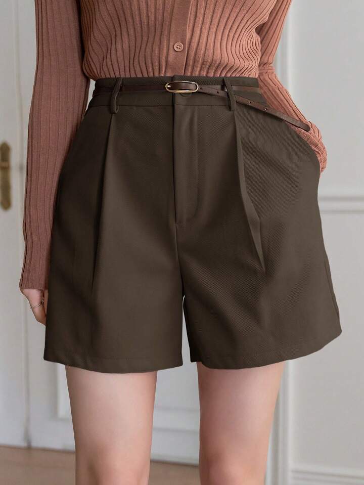 Cameron Round Belted Bermuda Shorts