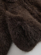 Faux-fur jacket with zip