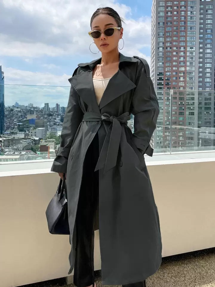 Belt Trench Long Coat