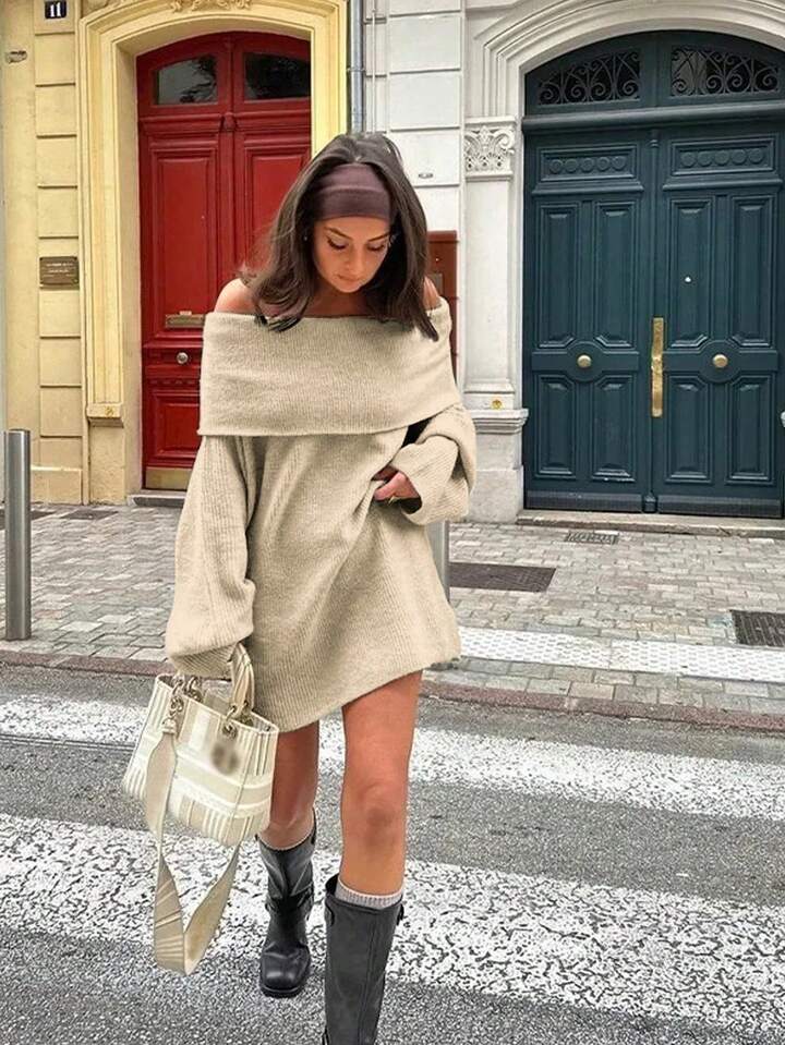 Off Shoulder Casual Dress