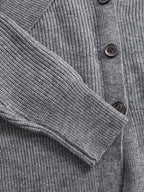 Versatile solid color V-neck cardigan Top