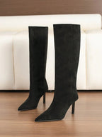 Long Velvet Boots