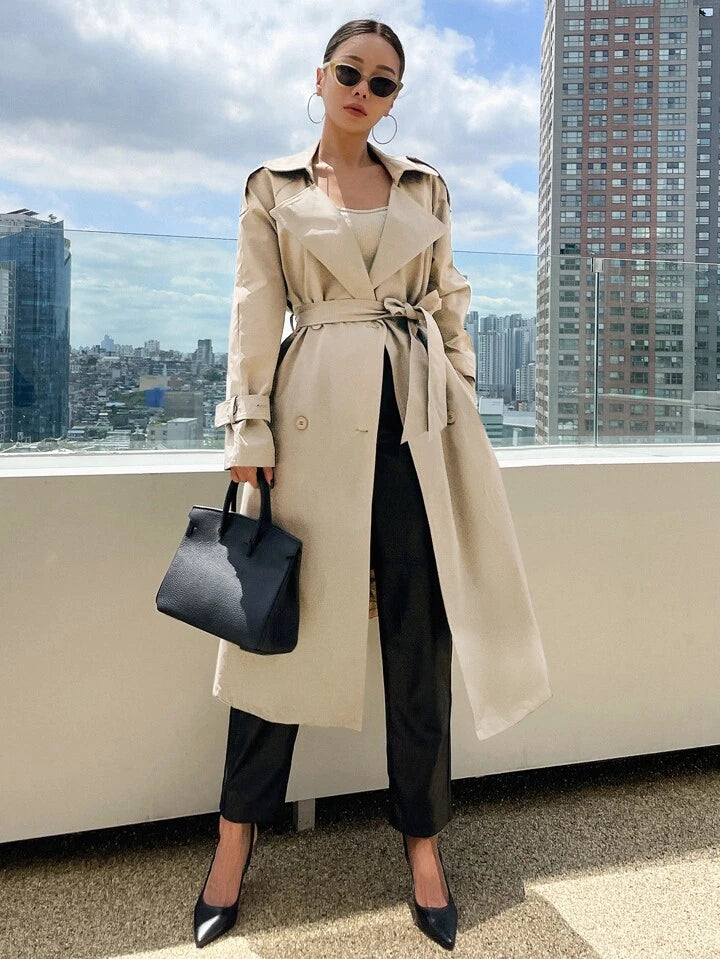 Belt Trench Long Coat