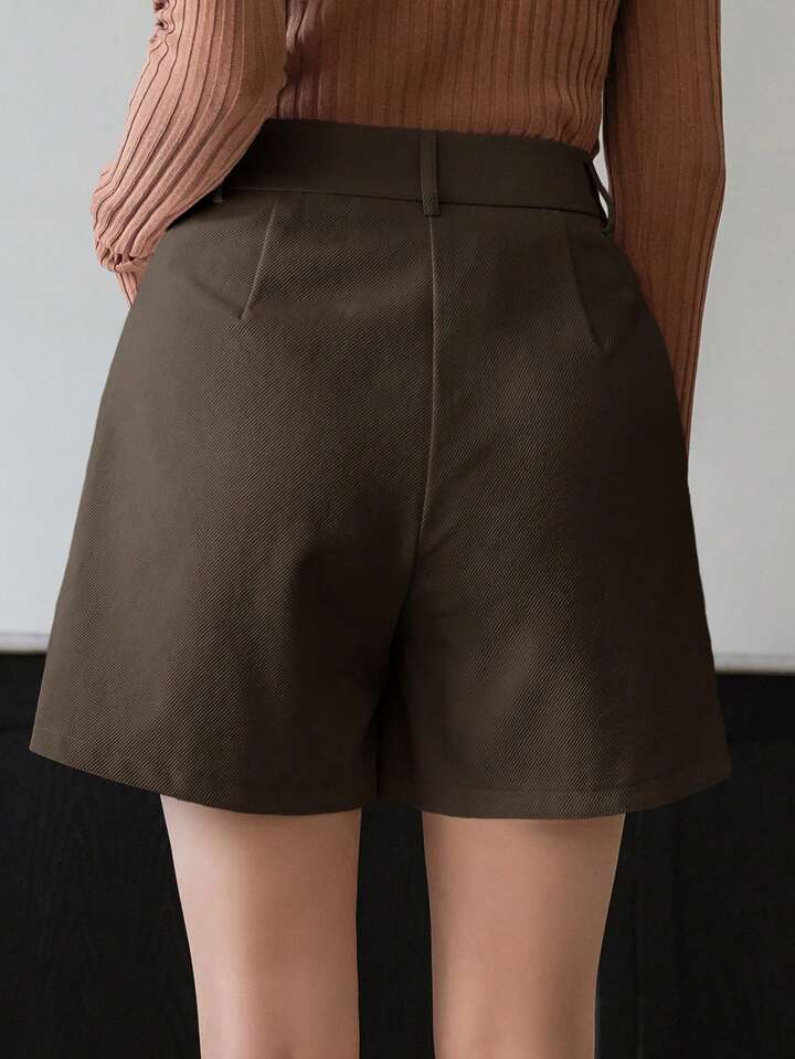 Cameron Round Belted Bermuda Shorts
