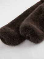 Faux-fur jacket with zip