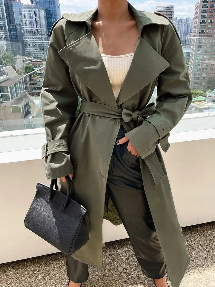 Belt Trench Long Coat