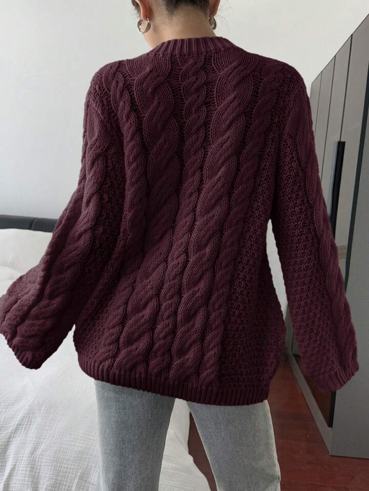 Cable Knit Long Sleeve Sweater