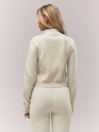 Knitted Cropped Cardigan & Flare Set