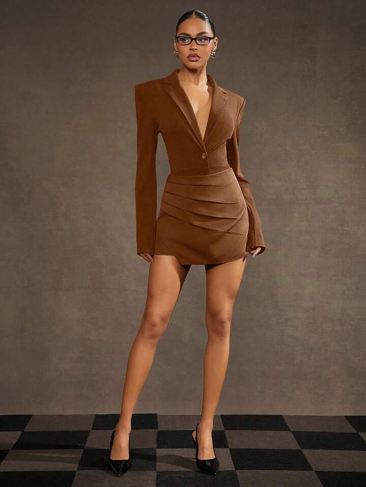 One Shoulder Suede Top