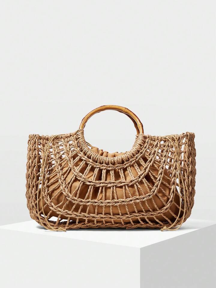 Straw Portable Tote Bag