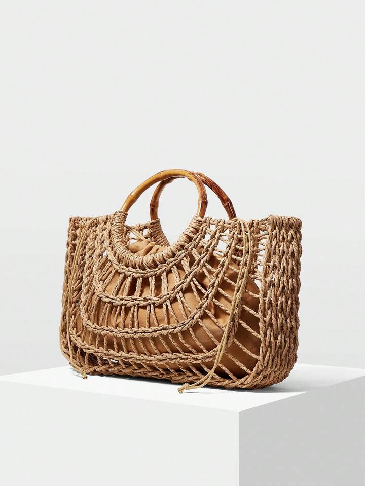 Straw Portable Tote Bag