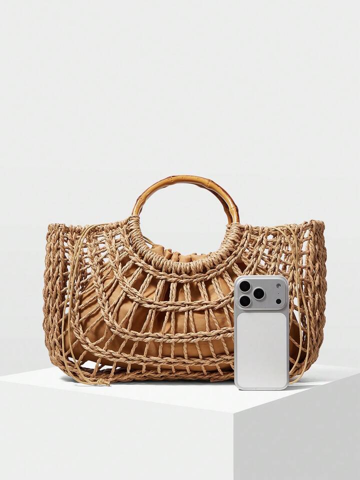 Straw Portable Tote Bag