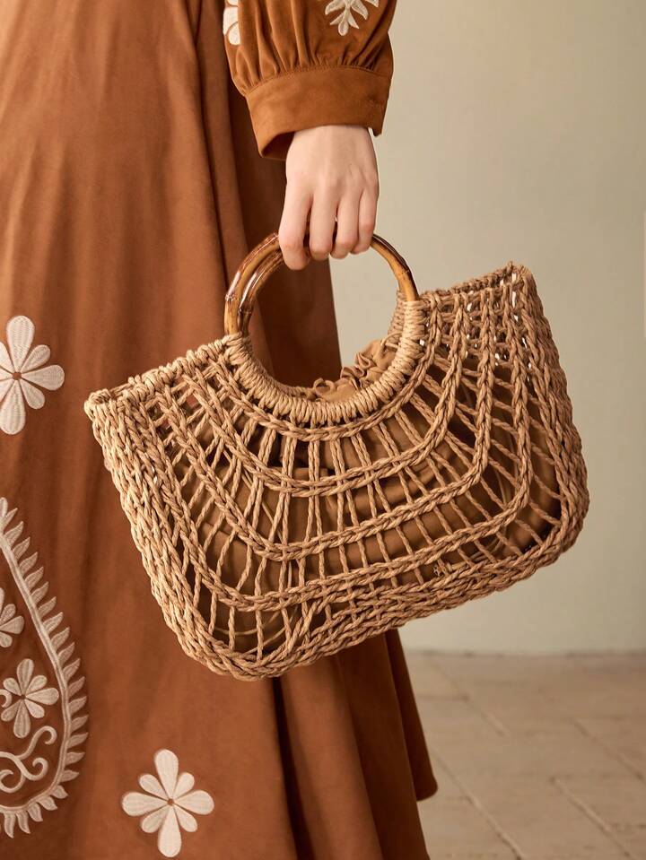 Straw Portable Tote Bag