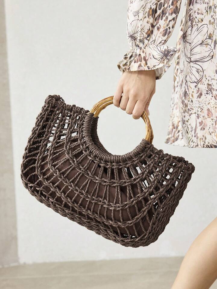 Straw Portable Tote Bag