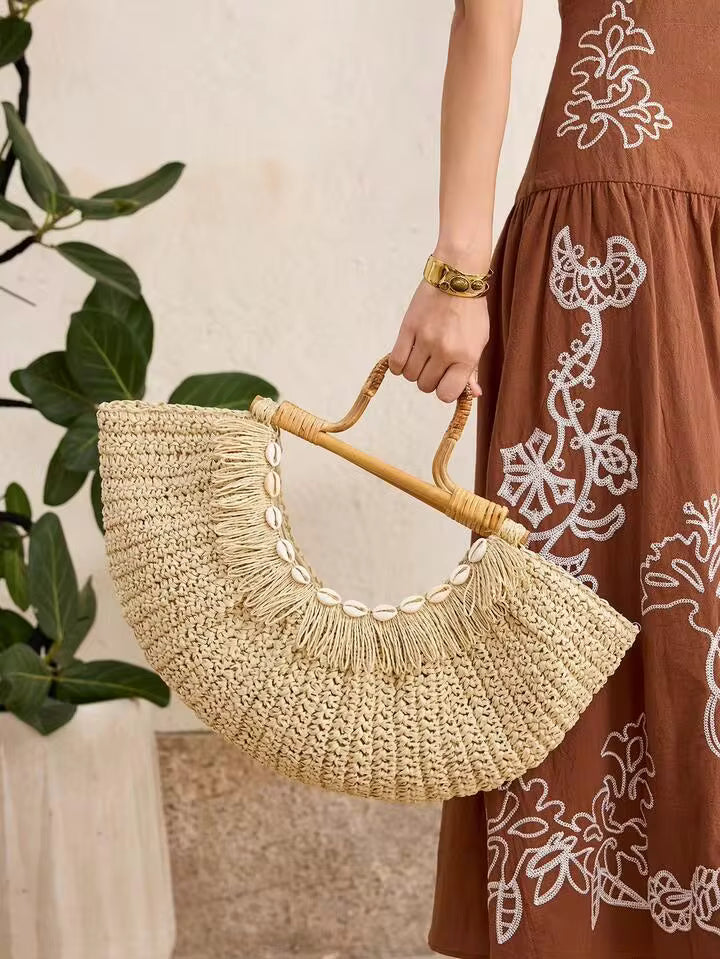 Fan-Shaped Handbag